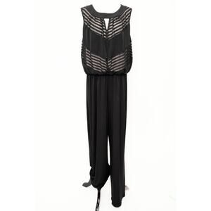 London Times Women's Formal Black Jumpsuit Plus Size 2X